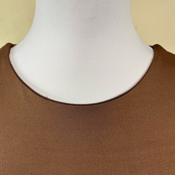 Zara Women’s Long Sleeve Round Neckline Pullover Bodysuit Brown Size Small - Picture 3 of 9